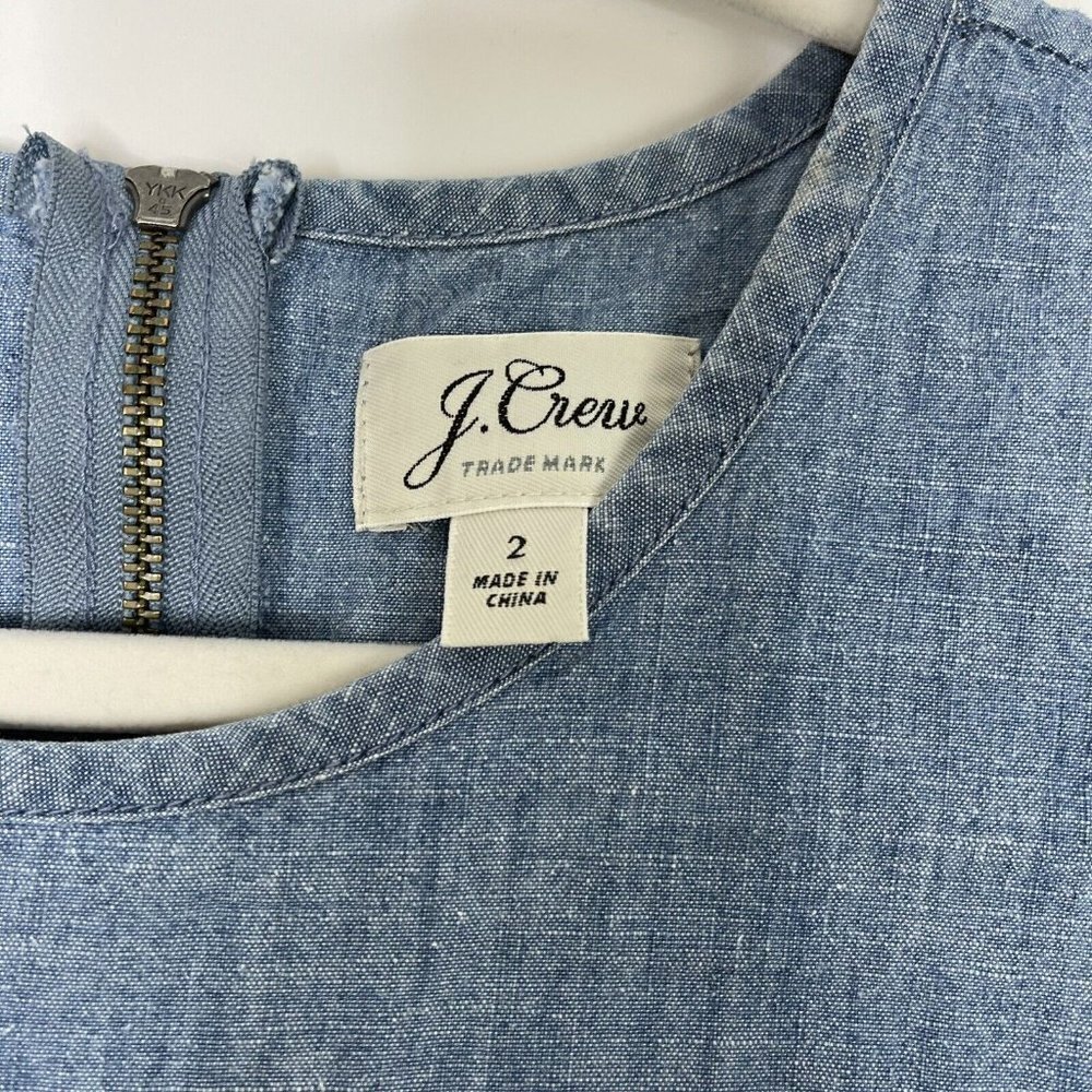 J Crew Chambray Dress Size 2 - Picture 4 of 9